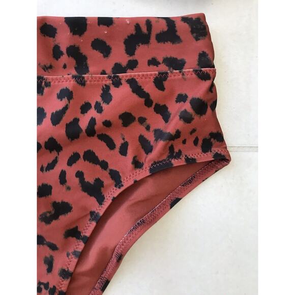 H&M Bikini Set Multicolor Animal Print Swimwear FLAWS - Picture 3 of 10